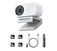Insta360 Link 2C Pack Treppiede Bianco, Webcam 4K per PC/Mac | Auto inquadratura, Mic di cancellazione del rumore IA, controllo gestuale per lo streaming, funziona con Zoom, Team, Twitch