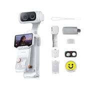 Insta360 Luna Ultra Pack Creativo Bianco, Videocamera 8K, 2 obiettivi Leica | Videocamera gimbal tascabile per vlog, zoom 15×, sensore da 1", touchscreen rimovibile da 2", triplo chip IA, stabilizzazione