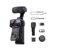 Insta360 Luna Ultra Pack Vlog - Videocamera 8K, 2 obiettivi Leica | Videocamera gimbal tascabile per vlog, zoom 15×, sensore da 1", touchscreen rimovibile da 2", triplo chip IA, stabilizzazione