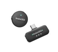 Insta360 Mic Air (1 TX + 1 RX) - microfono wireless per vlog/streaming | Microfono lavalier per iPhone/Android/PC/Mac con USB-C, cancellazione del rumore, portata fino a 300m