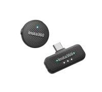 Insta360 Microfono Air, Trasmettitore + Ricevitore, Compatto, Audio di Alta Qualità, Riduzione di Rumore, Progettato per Ace Pro 2, Flow 2 Pro, Flow Pro, Flow, X5