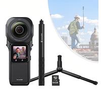 Insta360 ONE RS - Action Camera Leica a 360 gradi Survey Pro, kit incluso: bastone invisibile per selfie + treppiede + 64 GB