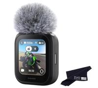 Insta360 Telecomando di anteprima GPS con microfono integrato, telecomando tutto in uno compatibile con Insta360 Ace Pro 2 e X5 per l'anteprima dell'immagine dal vivo, telecomando, registrazione audio