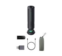 Insta360 Wave Nero grafite: Vivavoce IA, Bluetooth, Registratore vocale, 8 microfoni con Cancellazione del Rumore e Beamforming, Trascrizione e Riepiloghi IA in 99 Lingue, 32 GB, Riunioni, Podcast.