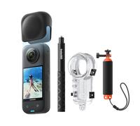 Insta360 X3 Pack Case Subacqueo Invisibile - Action cam a 360° impermeabile con adesivi, sensore da 1/2", 360° 5.7K, foto a 360° a 72 MP, stabilizzazione, touchscreen da 2,29", feedback vibrazioni