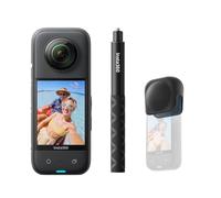 Insta360 X3 Pack Essenziale - Action cam a 360° impermeabile con adesivi, sensore da 1/2", 360° 5.7K, foto a 360° a 72 MP, stabilizzazione, touchscreen da 2,29", feedback vibrazioni, editing con IA