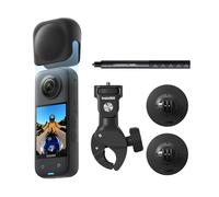 Insta360 X3 Pack Moto - Action cam a 360° impermeabile con adesivi, sensore da 1/2", 360° 5.7K, foto a 360° a 72 MP, stabilizzazione, touchscreen da 2,29", feedback vibrazioni, editing con IA, live