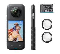 Insta360 X3 Pack Starter - Fotocamera impermeabile a 360° con sensore da 1,27 cm, 5,7 K 360°, 72 MP 360°, stabilizzazione, touch screen da 5,8 cm, rilevamento delle vibrazioni