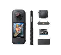 Insta360 X4 Air Pack Base Nero grafite- Videocamera leggera 165g 8K 360, selfie stick invisibile, lenti sostituibili, prima registri poi inquadri, cover antivento integrata, stabilizzazione FlowState