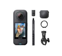Insta360 X4 Air Pack Moto Multiview Nero grafite- Videocamera leggera 165g 8K 360, selfie stick invisibile, lenti sostituibili, prima registri poi inquadri, cover antivento integrata.
