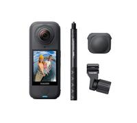 Insta360 X4 Air Pack Sci Nero grafite- Videocamera impermeabile e leggera 165g 8K 360, selfie stick invisibile, lenti sostituibili, prima registri poi inquadri, cover antivento integrata.