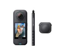 Insta360 X4 Air Pack Snowboard Nero grafite- Videocamera impermeabile e leggera 165g 8K 360, selfie stick invisibile, lenti sostituibili, prima registri poi inquadri, cover antivento, stabilizzazione