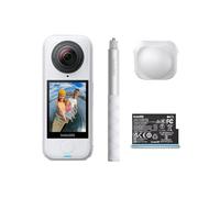 Insta360 X4 Air Pack Starter Bianco artico- Videocamera leggera 165g 8K 360, selfie stick invisibile, lenti sostituibili, prima registri poi inquadri, cover antivento integrata,stabilizzazione.