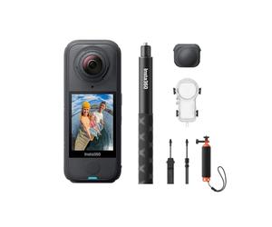 Insta360 X4 Air Pack Subacqueo Invisibile Nero grafite- Videocamera 8K 360 impermeabile 60m e leggera 165g, selfie stick invisibile, lenti sostituibili, prima registri poi inquadri, stabilizzazione.