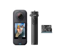 Insta360 X4 Air Pack Viaggio Nero grafite- Videocamera leggera 165g 8K 360, selfie stick invisibile, lenti sostituibili, prima registri poi inquadri, cover antivento integrata.