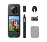 Insta360 X4 Pack Endurance - Action Cam 360° 8K Impermeabile, Video Grandangolari in 4K, Effetto selfie stick invisibile, Autonomia Batteria 135 min, Editing IA, Stabilizzazione, Sport, No Micro SD