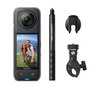 Insta360 X4 Pack Moto - Action Cam 360° 8K Impermeabile, Video Grandangolari in 4K, Effetto selfie stick invisibile, Autonomia Batteria 135 min, Editing IA, Stabilizzazione, Sport, No Micro SD