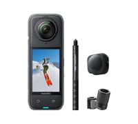 Insta360 X4 Pack Sci - Action Cam 360° 8K Impermeabile, Video Grandangolari in 4K, Effetto selfie stick invisibile. Protezioni Lenti Rimovibili, Autonomia Batteria 135 min, Editing IA, Stabilizzazione