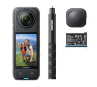 Insta360 X4 Pack Starter - Camera Impermeabile 8K 360º, Perfetta in Bassa Luce, Selfie Stick Invisibile, Lenti Resistenti e Sostituibili, Batteria 3 Ore, Audio Chiaro