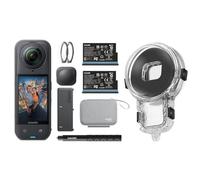 Insta360 X5 Essentials Bundle + Pro Dive Case - Kit per action camera impermeabile 8K a 360°, custodia Pro Dive, bastone invisibile per selfie e protezioni per lenti