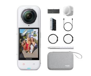 Insta360 X5 Pack Essential Bianco - Videocamera 8K 360, sensori da 1/1.28"