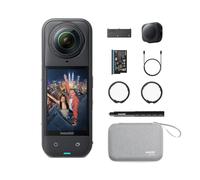 Insta360 X5 Pack Essential - Camera Impermeabile 8K 360º, Superba in Bassa Luce, Selfie Stick Invisibile, Obiettivi Sostituibili, Batteria con Autonomia 3 ore, Cover Antivento, Stabilizzazione