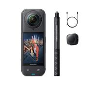 Insta360 X5 Pack Snowboard - Action Cam Impermeabile 360° in 8K, Selfie Stick Invisibile, Superba in Bassa Luce, Obiettivi Sostituibili, Batteria Autonomia 3 ore, Cover Antivento, Stabilizzazione
