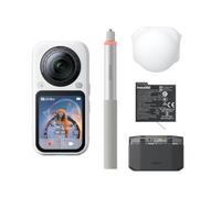 Insta360 X6 Essentials Bundle - Action Camera 8K 360°, doppio sensore da 1/1,1", batteria extra, custodia di ricarica e bastone invisibile per selfie, colore: bianco artico