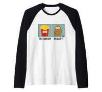 Instagram Reality Funny Food Maglia con Maniche Raglan