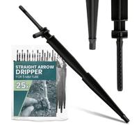 Instalguru 25x Gocciolatore Microirrigazione Dritto 5 mm Emettitore Irrigazione Automatica Giardino Serra Vasi Piante Sistema Goccia Kit Micro-Drip Distribuzione Acqua Accessori