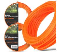 Instalguru 2X Filo Tagliabordi Trimmer 2,7 mm 15 m Nylon Stella Decespugliatore Bobina Prato Bordi Erbacce Silenzioso Corda Tagliabordi Robusto Resistente allo Strappo