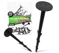Instalguru 50x Ancoraggi Terreno Picchetti 12 cm Chiodi Picchetti Terra Punta Tessuto Diserbante Telo Giardino Pellicola Pacciamatura Rete Talpe Telo Multiuso Copertura Sabbiera Robusto