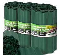 Instalguru Bordura Giardino 25 cm 27 m Profilo Prato Flessibile Separatore Aiuole Plastica Verde Resistente Intemperie Cordolo Orto Striscia Divisoria Muretto Stop