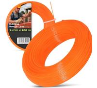 Instalguru Corda Da Cantiere 100 m Filo da Muratore Poliammide Arancione Per Edilizia Muratura Allineamento Muri Pavimentazione Giardino Tracciatura Piastrelle Installazione