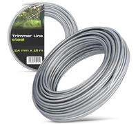Instalguru Filo Tagliabordi 2,4 mm 15 m Nylon Rinforzato Acciaio Decespugliatore Bobina Filo Taglio Prato Bordi Giardino Alta Resistenza Prestazioni Elevate Lunga Durata
