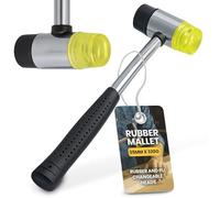 Instalguru Martello Per Lamiera 320 g 35 mm Doppia Testa Gomma Plastica Per Carrozzeria Posatore Pavimenti Piastrelle Con Impugnatura Ergonomica Per Uso Professionale