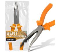 Instalguru Pinza Punta Curva 200 mm Pinza Lunga A Becchi Tondi Taglio Acciaio Cr-V Impugnatura Ergonomica Utensile Manuale Elettricista Officina Riparazione Fai Da Te