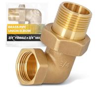 Instalguru Raccordo Angolare Ottone 3/4 Pollice Femmina Maschio Filettato Idraulica Riscaldamento Acqua Tenuta Tubi Montaggio Professionale Installazione