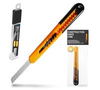 Instalguru Taglierino 9 mm Coltello Sicurezza Lama Segmentata Cutter Cartone Moquette Pacchi Multiuso Mini con 11x Lame di Ricambio Blocco Automatico