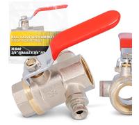 Instalguru Valvola A Sfera Ottone 3/4'' Filettatura Femmina 16 Bar Valvola Intercettazione Sfiato E Tenuta A Sacco Riscaldamento Acqua Potabile Idraulica Raccordi