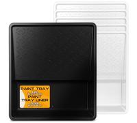 Instalguru Vaschetta Per Vernice In Plastica 33x35 cm Con 5 Inserti Monouso Vaschetta Per Rullo Pittura Pareti Smalto Vernice Interni Casa Fai Da Te