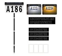 Installare facilmente le operazioni alimentate solari delle placche dell'indirizzo e il segno bianco del nero di resistenza del clima vari