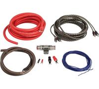 KIT IMPIANTO AUTO AMPLIFICATORE SUBWOOFER CAVI AUDIO RCA 20MM PORTAFUSIBILE 80A