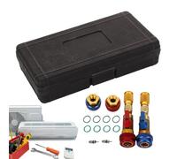 Installatore del Nucleo della valvola - Set di rimozione Portatile da 22x12x5 cm, Strumento di Riparazione in Rame e Alluminio, Adattatore per Attacco rapido con Anello di Tenuta in | Attrezzatu