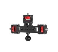 Installazione del pattino freddo Tre asta di estensione dell'installazione Hot Shoe Adapter Staffa della macchina fotografica con 1/4 vite Suitabl Heavy Duty Metal Camera Holder