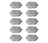 Installazione rapida Baby Outlet Cover Multi Paese compatibile a prova di bambino Presa Guard 2-Hole 10Pcs Italia Brasile Cile Standard Outlet Guards