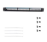 Installazione rapida e semplice a scatto Pannello patch 1U, telaio Keystone vuoto a 24 porte con sezioni rimovibili a 6 porte, design che elimina il