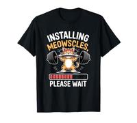 Installing Meowscles Cat Workout Design Fitness Barbel Maglietta