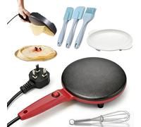 Instant 8" Electric Crepe Maker Quick Heat, Nonstick Crepera Electrica with Auto Temperature Control, Easy Clean Design for Roti, Tortillas, Blintz and Home Breakfast Cooking (A3)