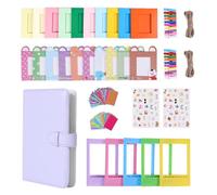 Instant Camera Accessories Bundle Compatible with Fujifilm Instax Mini 9 8 11 12 70 90 Camera Include Mini Photo Album, Film Frames, Wall Hang Frames, Border Stickers (Lila)